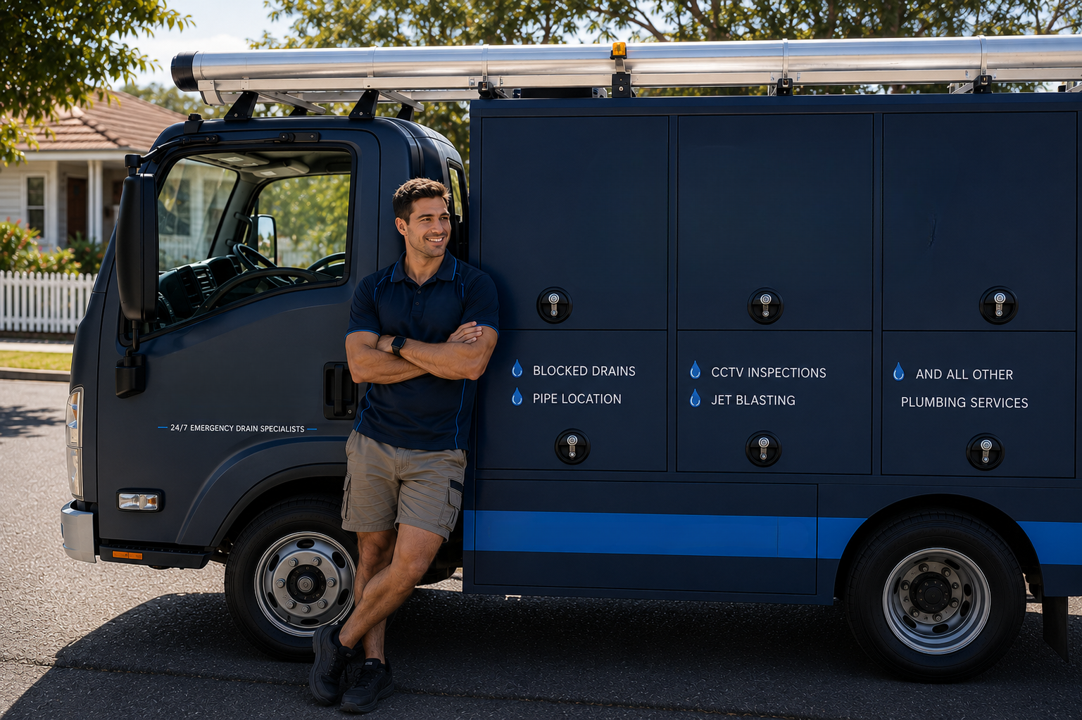 Plumber with Canterbury Blocked Drains van